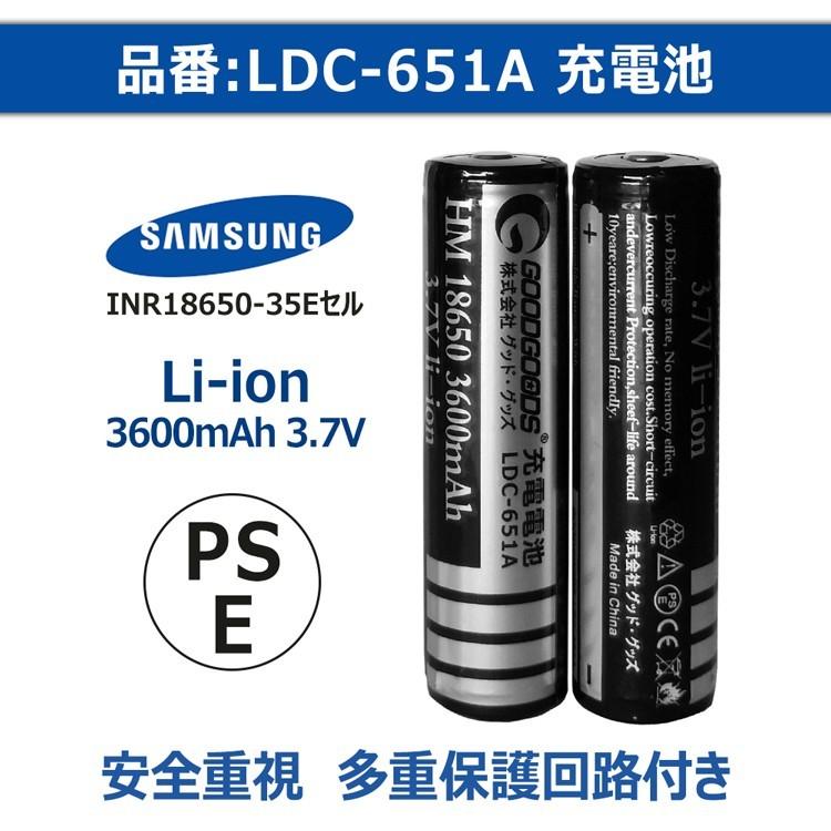 GOODGOODS 【二個セット】SAMSUNGセル 充電池 サムスンセル 18650充