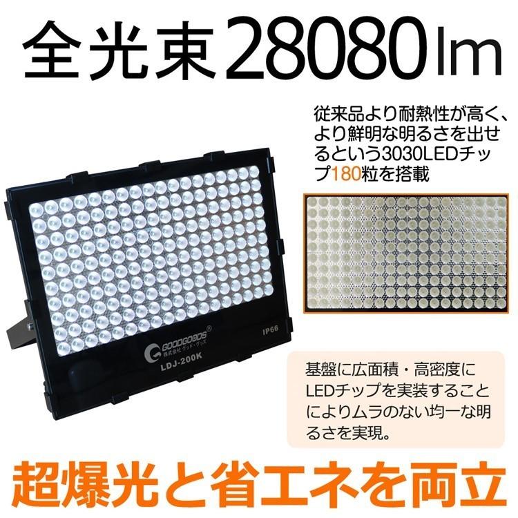GOODGOODS グッドグッズ 4個セット LED投光器 200W 狭角40 GOODGOODS グッドグッズ 4個セット LED投光器 200W 狭角40