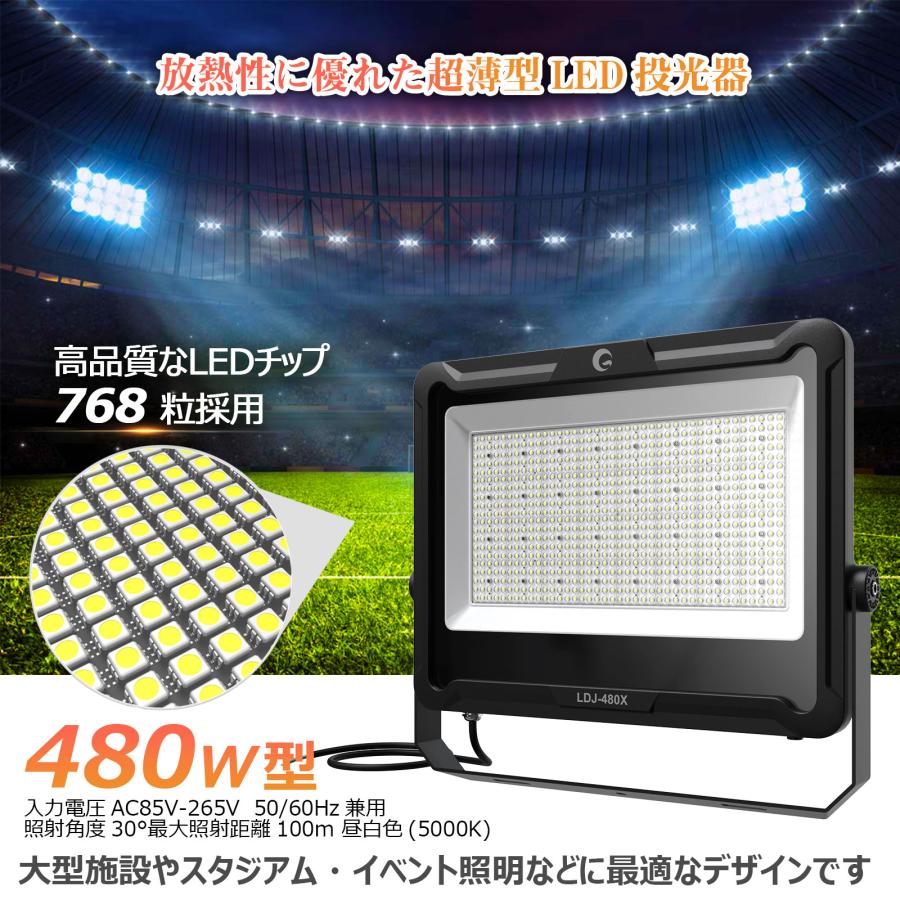 GOODGOODS SALE 480W LED投光器 72000lm 超爆光 屋外用 防水 GOODGOODS SALE 480W LED投光器 72000lm 超爆光 屋外用 防水