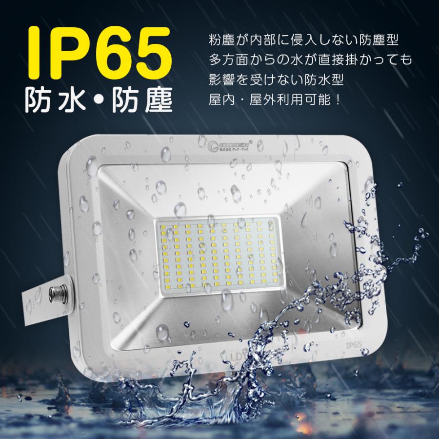 【美品】GOODGOODS LED 投光器 50W 500W相当 超薄型 作業灯 GOODGOODS（グッド・グッズ） LED投光器 50W 500W相当 6000K 昼光色
