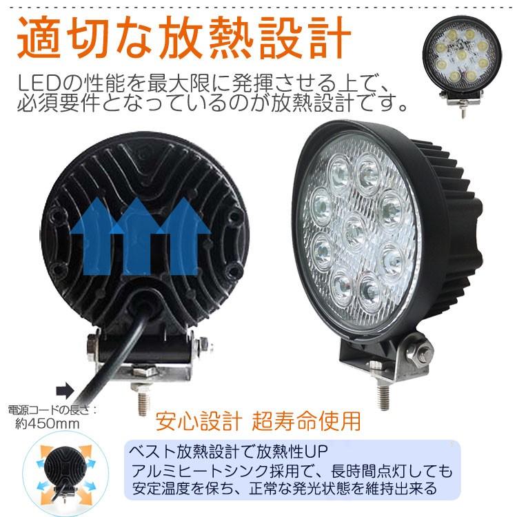 GOODGOODS（グッド・グッズ） 5個セット LED作業灯 27W 9連 12V/24V