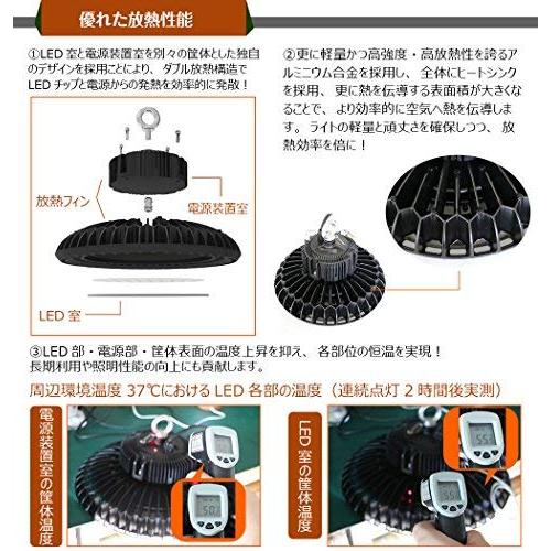 セール 100W LED投光器 1000W相当 ハイベイライト 400W水銀灯相当 高天井灯 吊り下げ 超爆光 作業灯 スポットライト 防水 屋外 屋内 工場 倉庫 一年保証 LG-100X｜goodgoods-1｜06