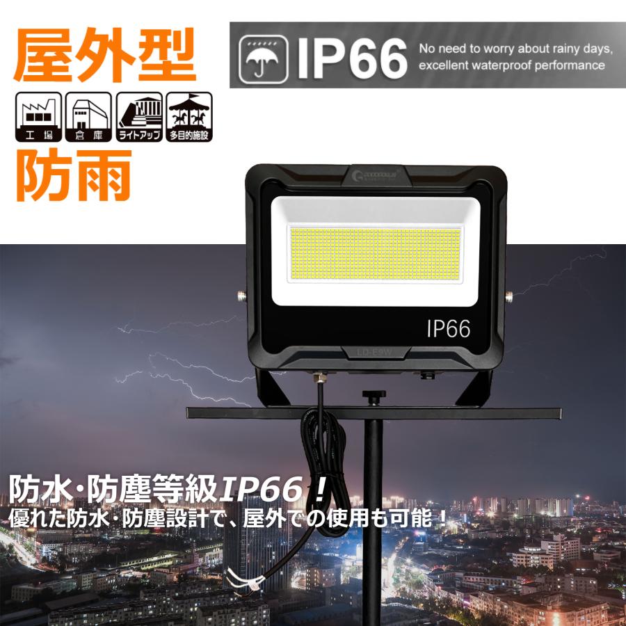 GOODGOODS（グッド・グッズ） セット LED投光器 スタンド 屋外用 防水
