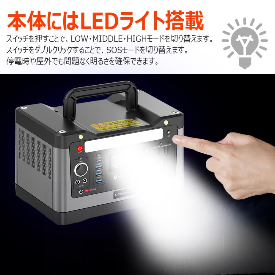 GOODGOODS（グッド・グッズ） ポータブル電源500W 大容量 リン酸鉄