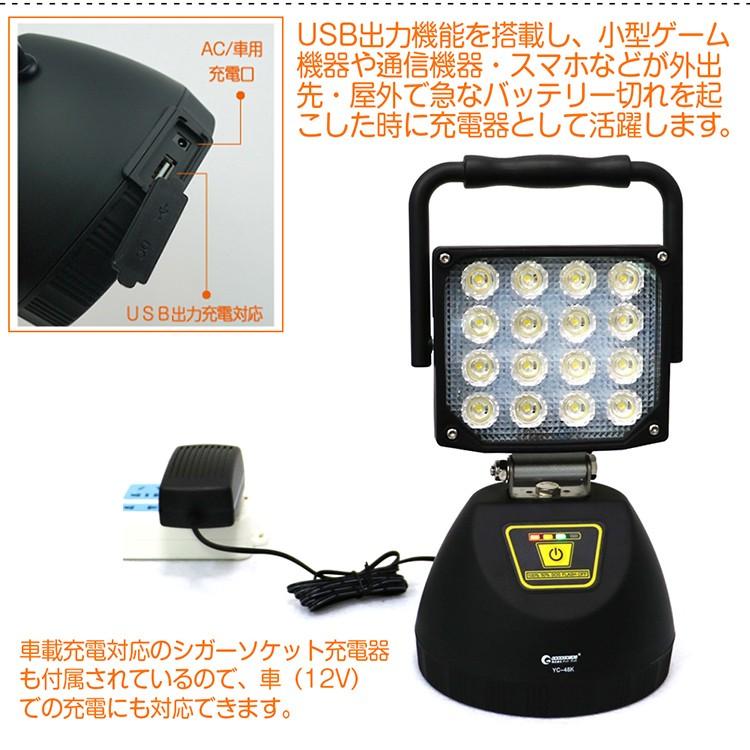 GOODGOODS LED作業灯 充電式 強力 LED投光器 48W バッテリー GOODGOODS LED作業灯 充電式 強力 LED投光器 48W バッテリー