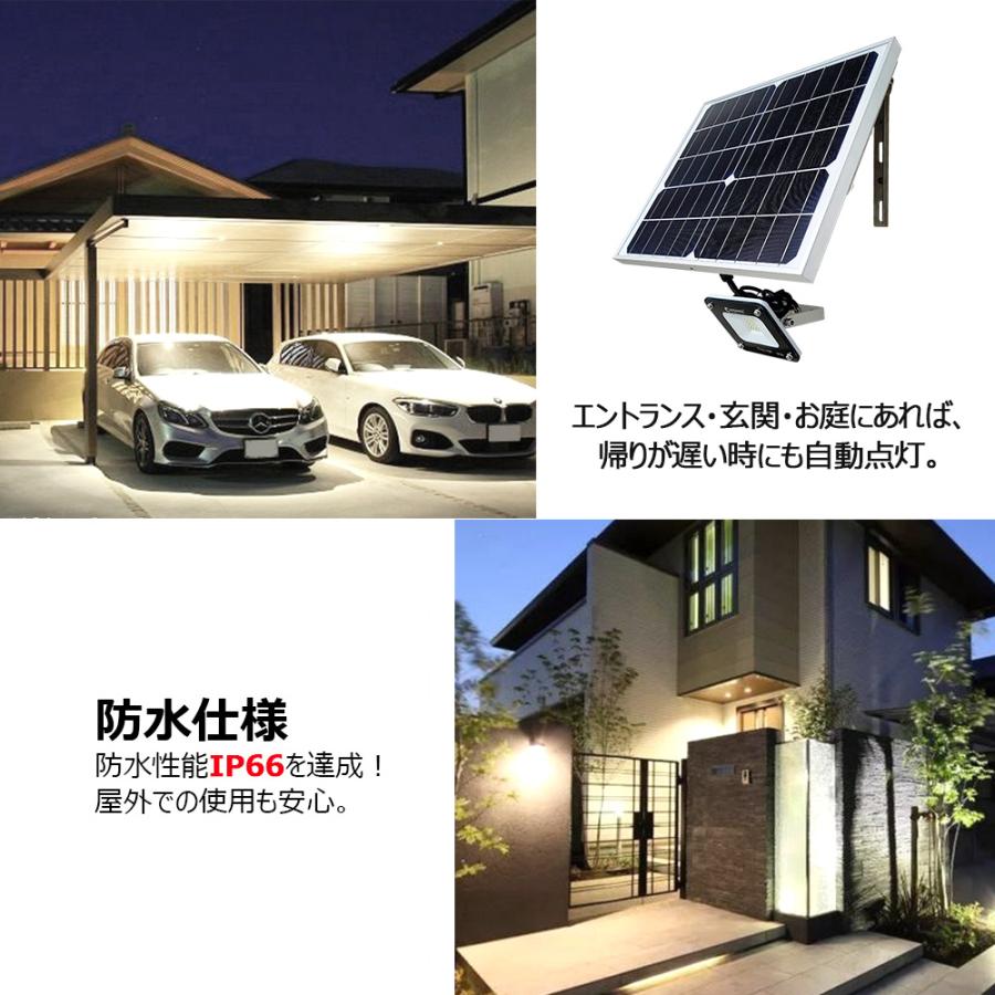 LED投光器 太陽光発電 電池交換式 10W 極薄型 ソーラーライト 屋外