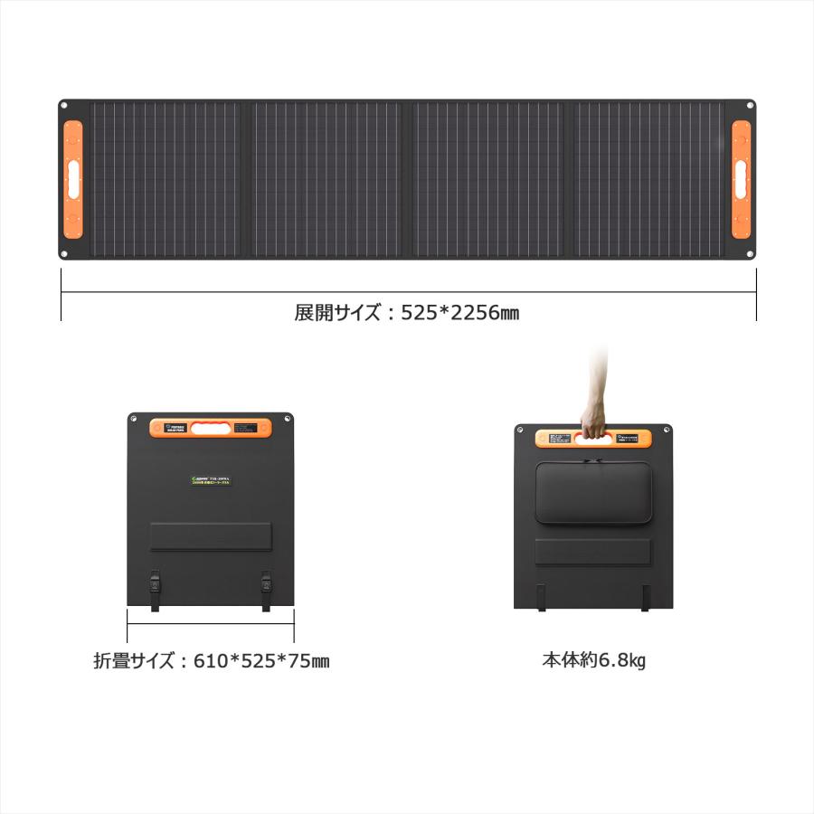 GOODGOODS 200W ソーラーパネル ポータブル電源適用 充電器 GOODGOODS 200W ソーラーパネル ポータブル電源適用 充電器