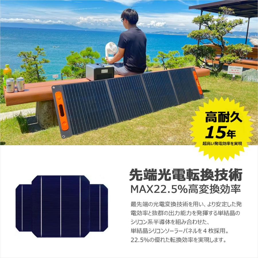 セール 200W ソーラーパネル ポータブル電源適用 充電器 ソーラーチャージャー 太陽光パネル ETEF単結晶 アウトドア キャンプ 屋外 防災グッズ TYH-200WA｜goodgoods-1｜04