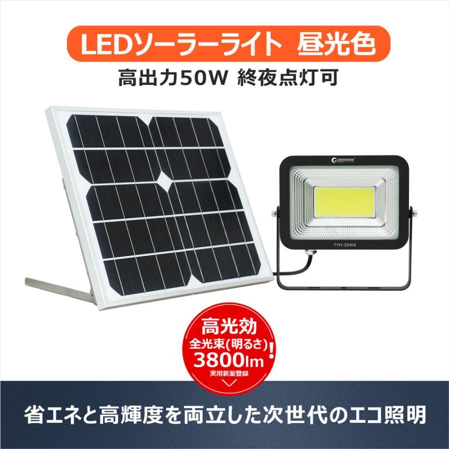 SALE LED 投光器 50W ソーラーライト 屋外 防水 明るい 省エネ 分離型