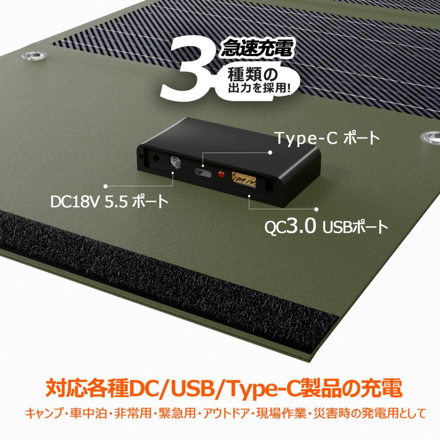 GOODGOODS 40W ソーラーパネル 充電器 携帯型 小型 太陽光パネル GOODGOODS 40W ソーラーパネル 充電器 携帯型 小型 太陽光パネル