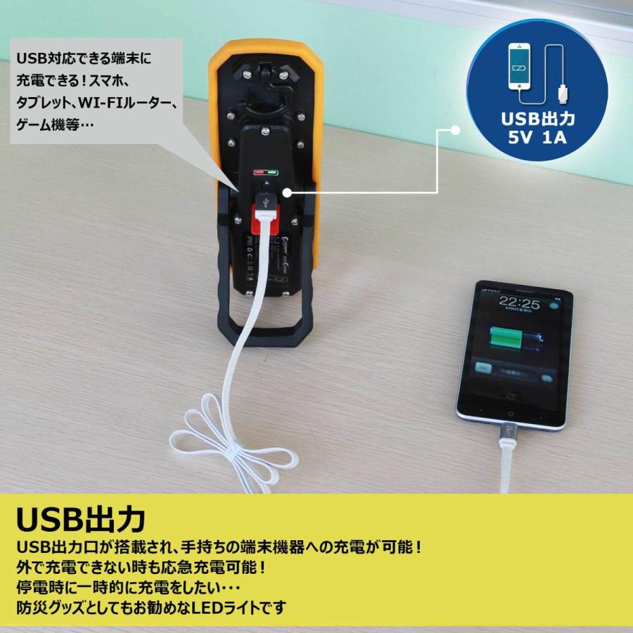 セール グッドグッズ LED投光器 充電式 新式作業灯 COBチップ 20W 2500lm 手持ち マグネット付 3モード点灯 夜間工事 自動車整備 使用便利 台風 停電対策 YC-06H｜goodgoods-1｜11