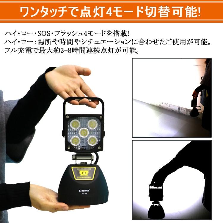 GOODGOODS（グッド・グッズ） LED作業灯 充電式 15W 1650lm 強力 防水