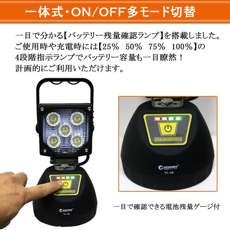 GOODGOODS LED作業灯 充電式 15W 1650lm 強力 防水 屋外 GOODGOODS LED作業灯 充電式 15W 1650lm 強力 防水 屋外