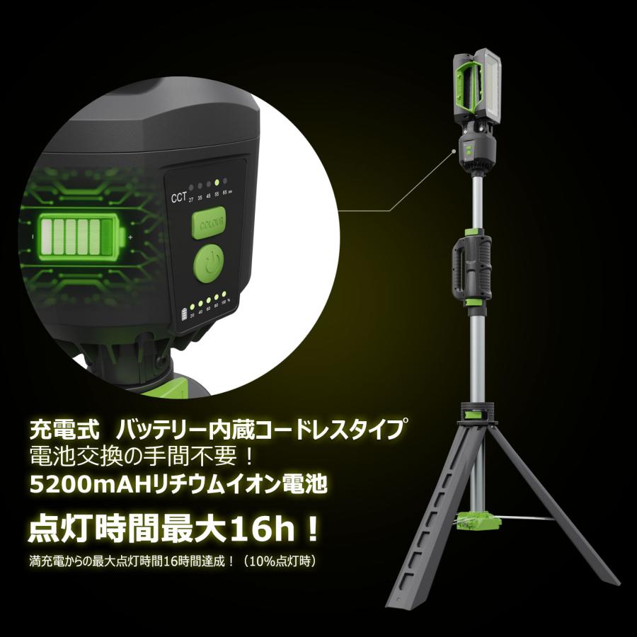❤5台セット❣100W＆10000LM☆超高輝度SMD200個搭載♪❤投光器 GOODGOODS 値下げ商品 充電式 LED投光器 40W 5000LM 調光 調色