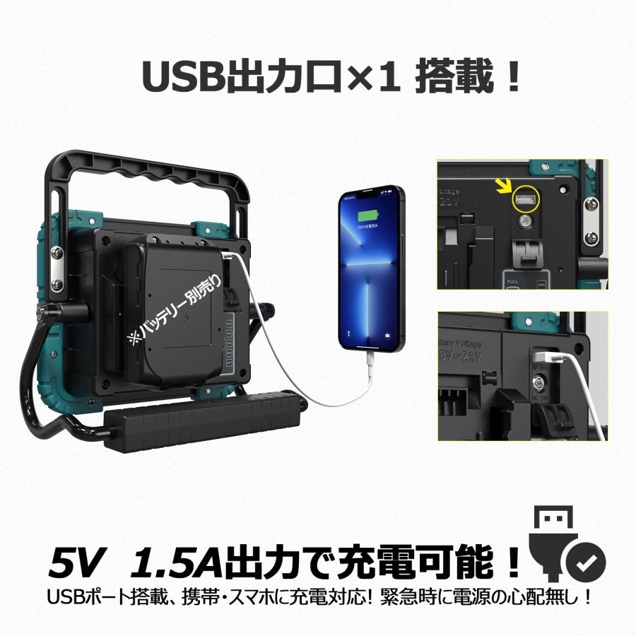 GOODGOODS（グッド・グッズ） LEDワークライト 60W 6000lm マキタ 18V