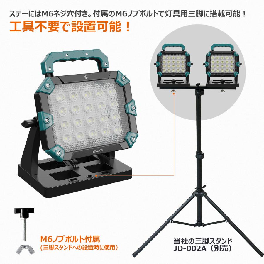 GOODGOODS（グッド・グッズ） 爆買 LED投光器 バッテリー交換式 100W