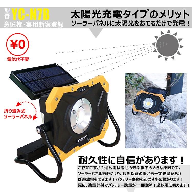 GOODGOODS（グッド・グッズ） 在庫処分SALE GOODGOODS 充電式 LED投光器 20W 屋外 防水 強力 作業灯 ソーラー ...