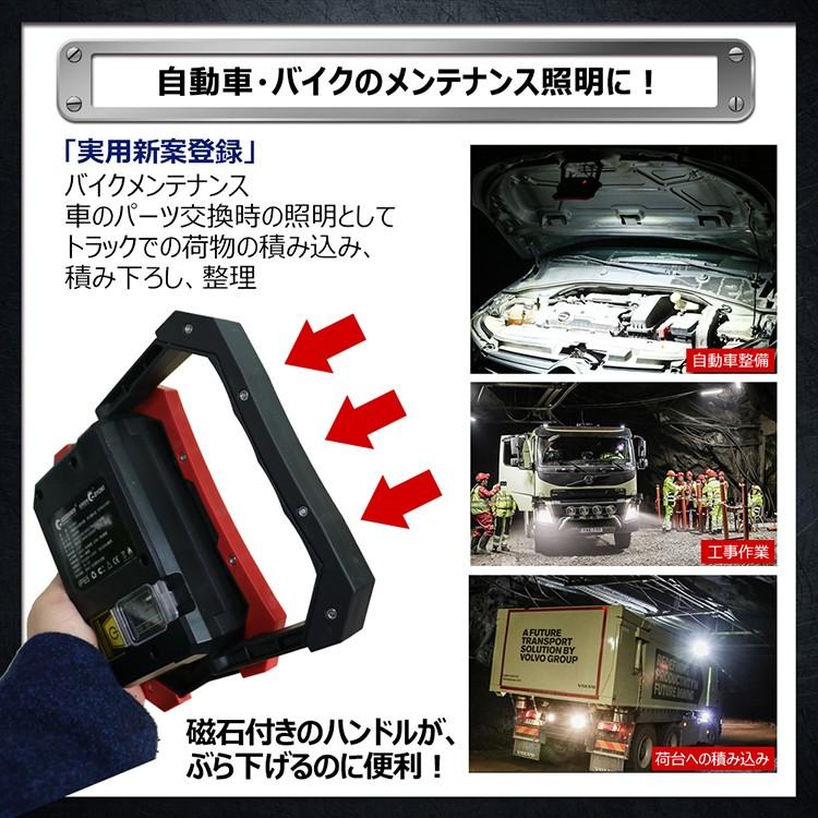 GOODGOODS（グッド・グッズ） 二個セット LED投光器 充電式 30w 作業灯