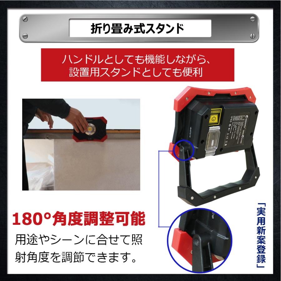 GOODGOODS（グッド・グッズ） 爆買 LED投光器 30W 充電式 防水 屋外