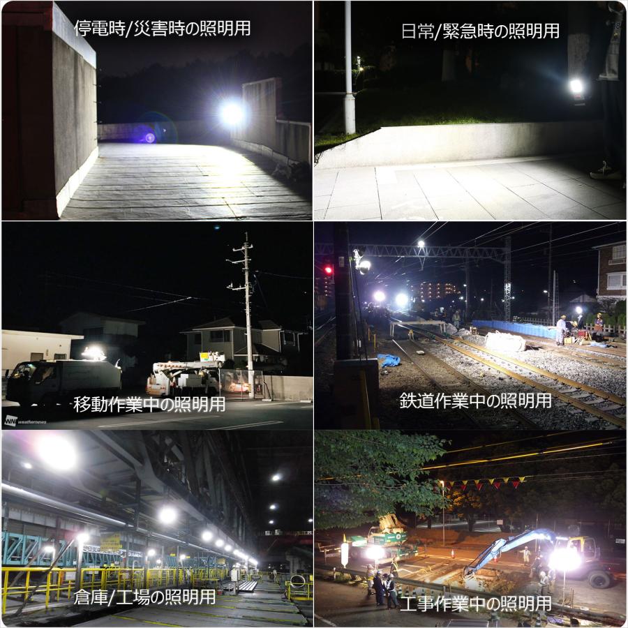 GOODGOODS 2個セット 充電式作業灯 100W 10000lm 昼光色 5W 警告