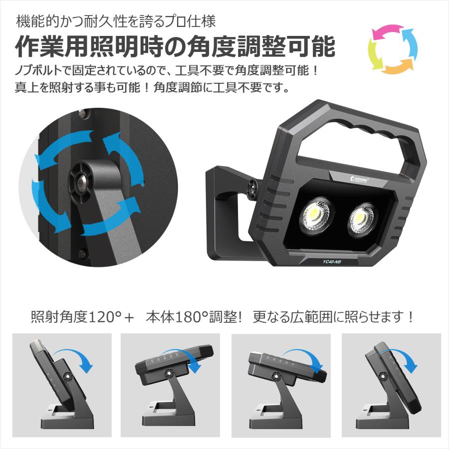 goodgoods充電式LED作業灯 集魚灯48W GOODGOODS（グッド・グッズ） 充電式 LEDライト 48W 5280lm 高輝度
