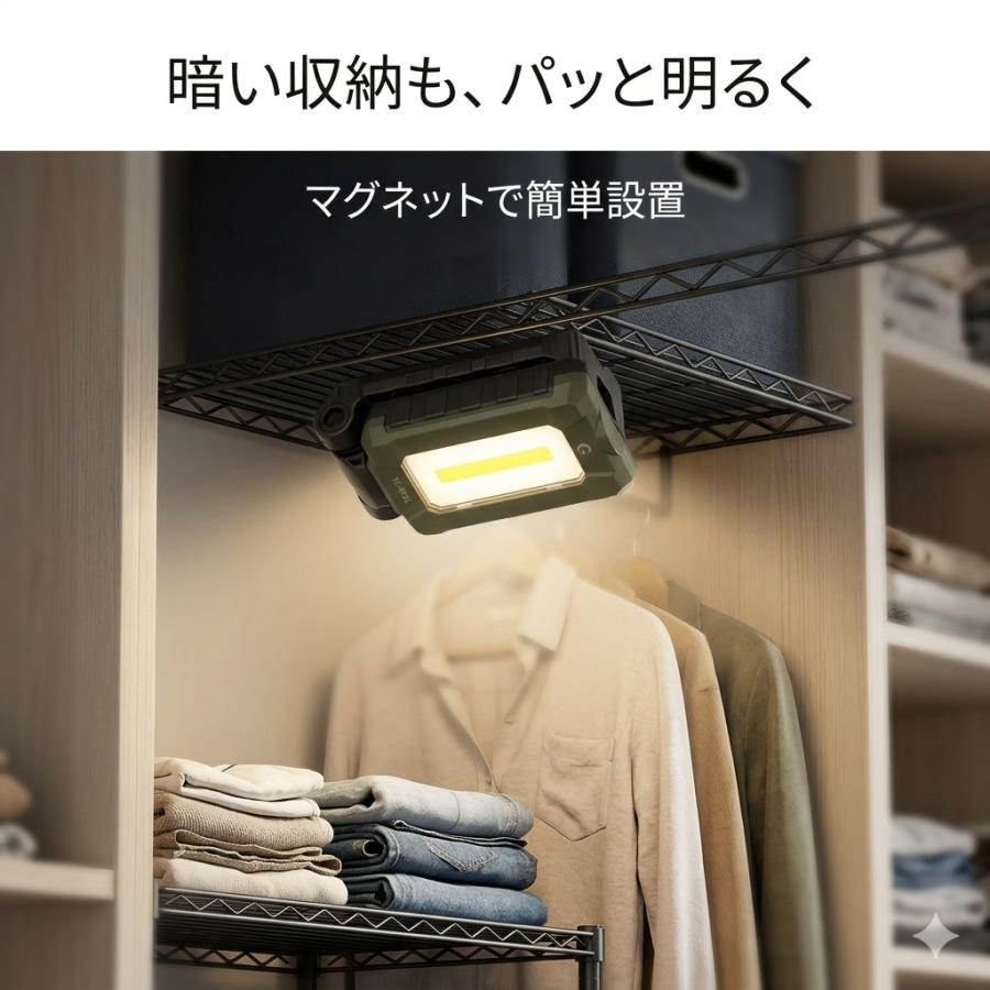 GOODGOODS（グッド・グッズ） 2個セット 強力 1000lm LED作業灯 充電式