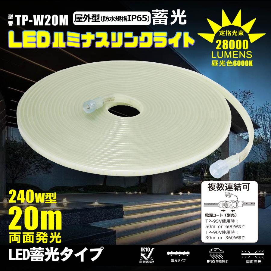 GOODGOODS（グッド・グッズ） LED ロープライト蓄光 工事連結道路