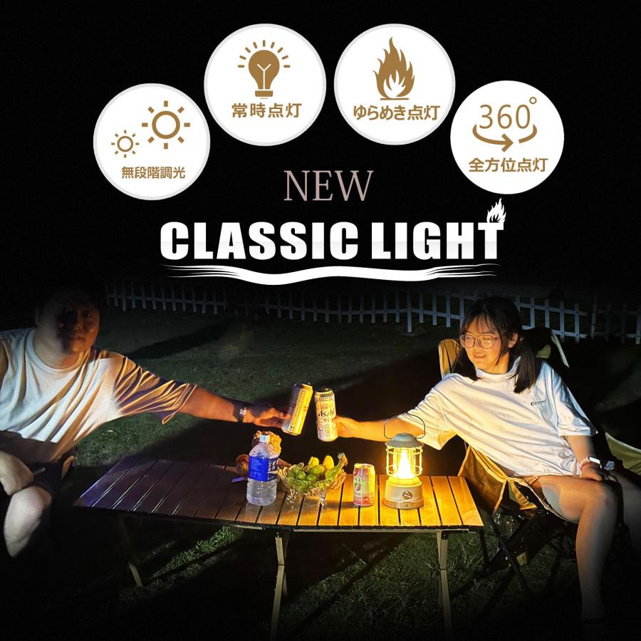 GOODGOODS（グッド・グッズ） LEDランタン 無段階調光 ゆらめき 電球色