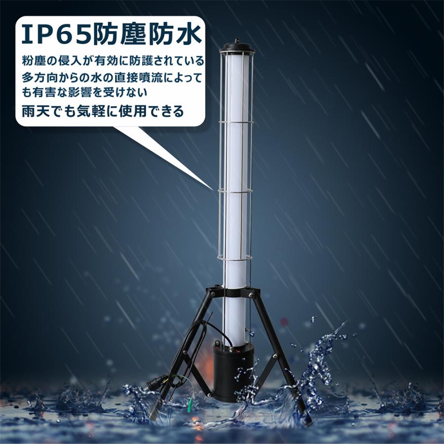 GOODGOODS（グッド・グッズ） 充電式 LED作業灯 円柱型 投光器 収納