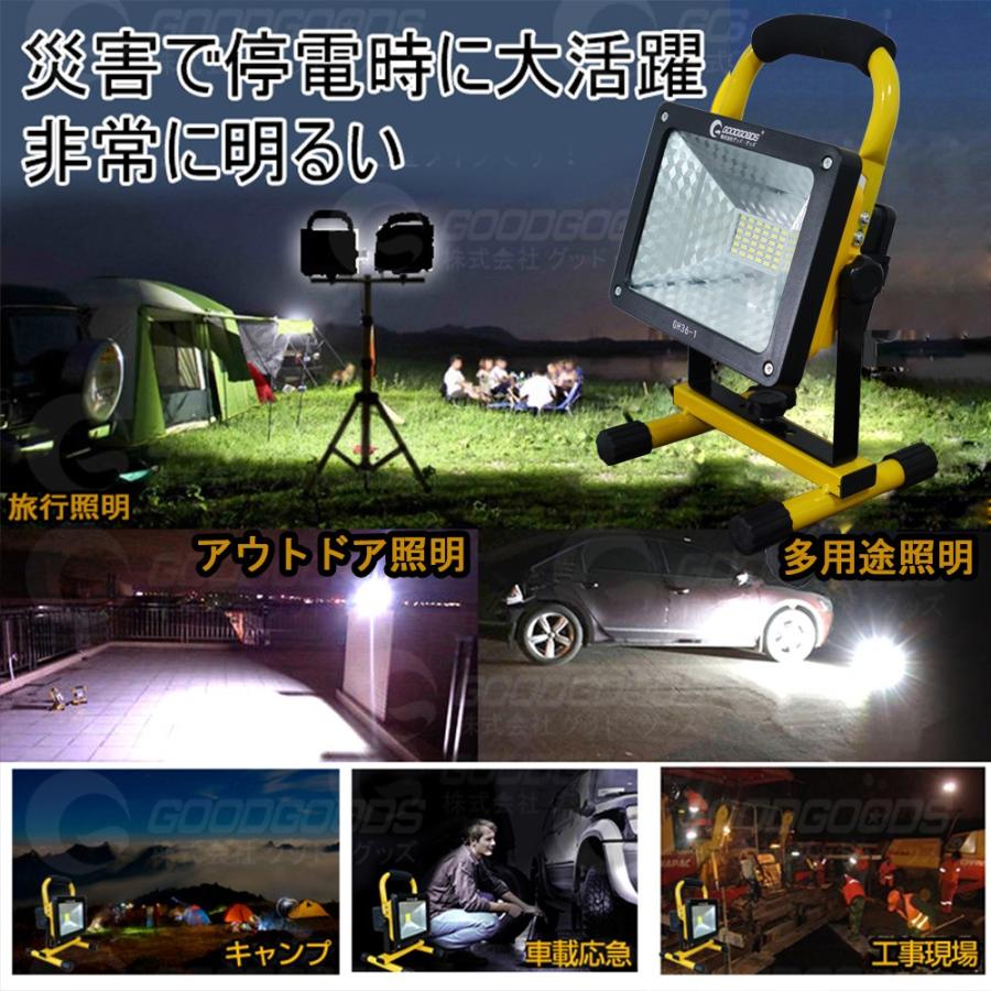 GOODGOODS（グッド・グッズ） LED作業灯 36W 充電式 ポータブル投光器