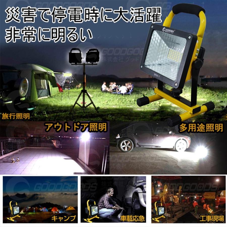 GOODGOODS LED投光器 36W 充電式 作業灯 電池交換式 18650型充 GOODGOODS LED投光器 36W 充電式 作業灯 電池交換式 18650型充