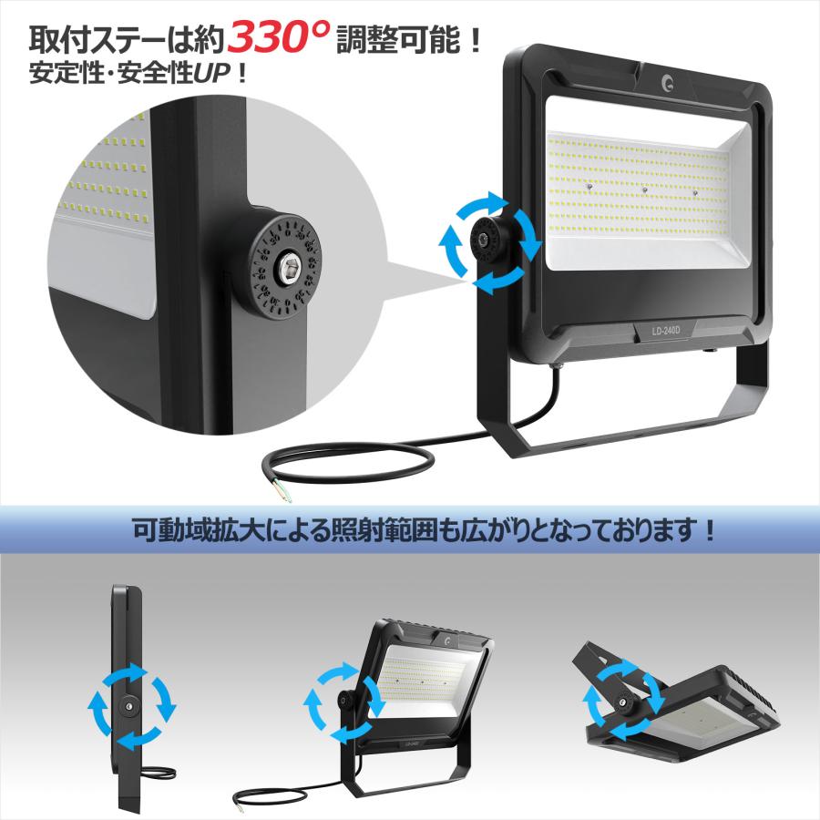 GOODGOODS LED 投光器 240W 防水 屋外用 広角 作業灯 明るい GOODGOODS LED 投光器 240W 防水 屋外用 広角 作業灯 明るい