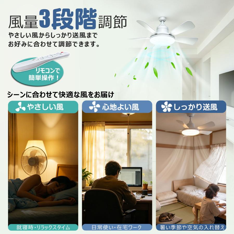GOODGOODS（グッド・グッズ） シーリングファンライト 小型 30W 3000LM