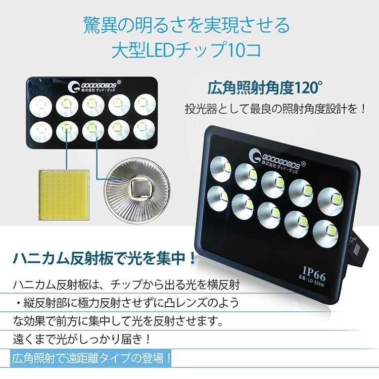 GOODGOODS LED投光器 500W 53000lm IP66 高輝度 防水 スポーツ GOODGOODS LED投光器 500W 53000lm IP66 高輝度 防水 スポーツ