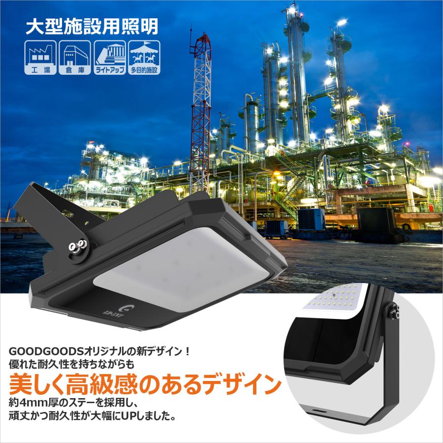 GOODGOODS LED投光器 防水 屋外 14600lm 200W 2000W相当 GOODGOODS LED投光器 防水 屋外 14600lm 200W 2000W相当