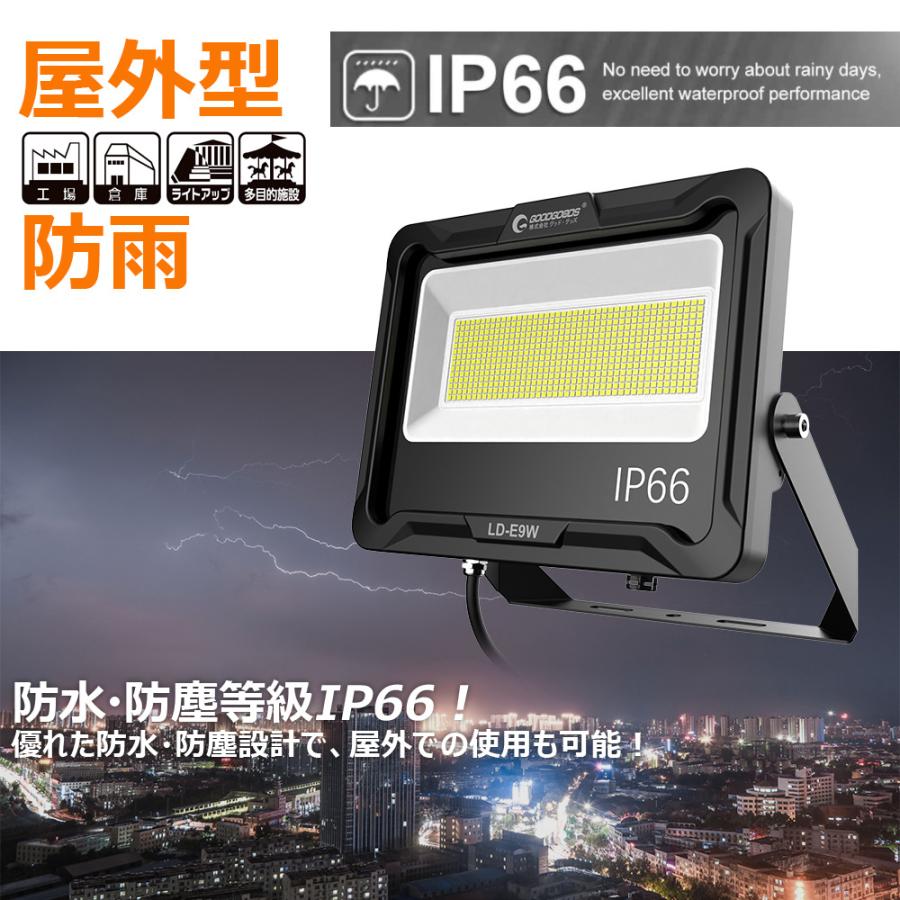 GOODGOODS LED 投光器 100W 防水 屋外 作業灯 17000lm 5000K led GOODGOODS LED 投光器 100W 防水 屋外 作業灯 17000lm 5000K led