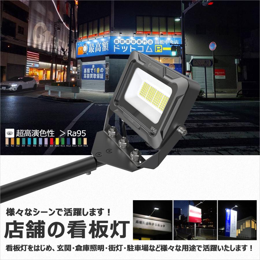 6個セット LED 投光器 アームライト 30cm 看板照明 作業灯 20W 2100lm 店舗照明 明るい 黒 LD-K8B｜goodgoods-2｜16