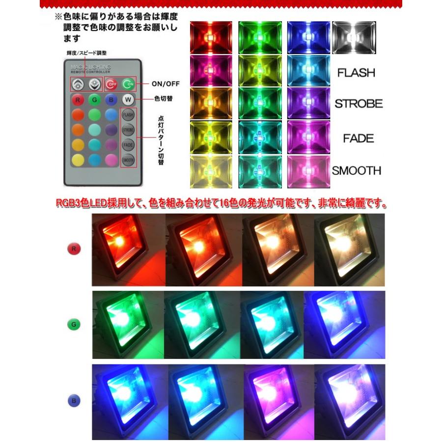GOODGOODS（グッド・グッズ） クリスマス 10個セット LED投光器 50W