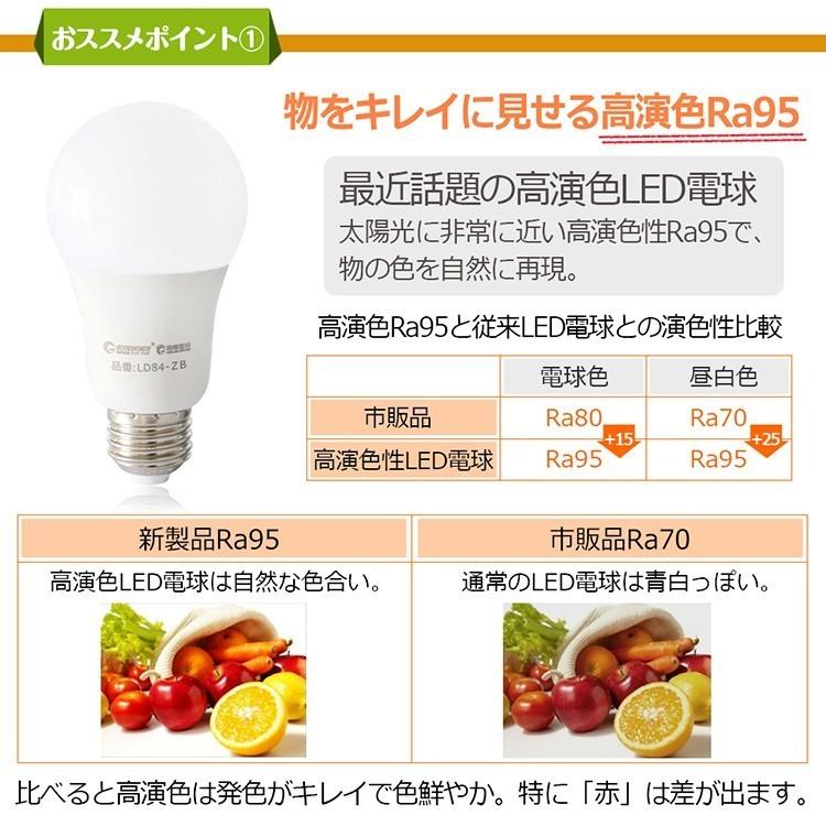 8個セット LED電球 E26 9W 60W形相当 一般電球 広配光 led電球 シーリングライト ペンダントライト 昼白色 電球色 LD84 2年保証｜goodgoods-2｜02