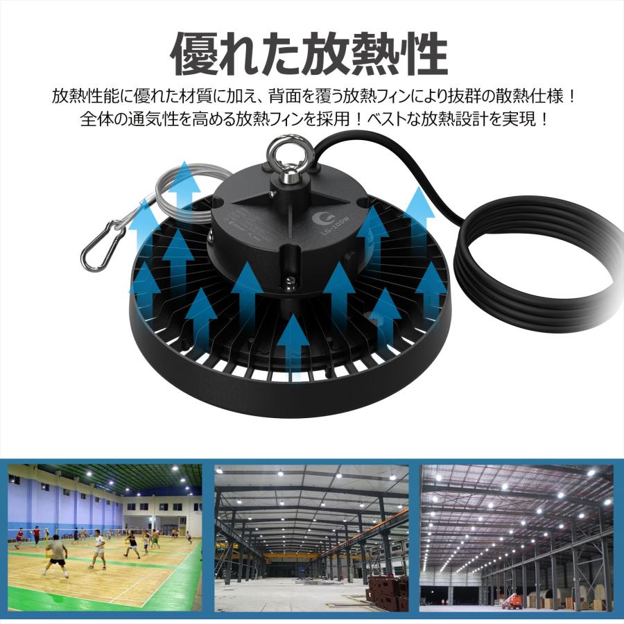GOODGOODS LED高天井灯 100W 16000lm IP65 防水 防塵 高輝度 GOODGOODS LED高天井灯 100W 16000lm IP65 防水 防塵 高輝度