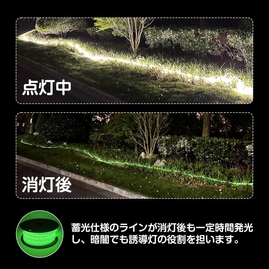 【20ｍ】セット 120W LED ロープライト 10m 両面発光 14000LM 100V 電源コード 1.5m 防水 IP65 耐衝撃 IK10 チューブ テープライト SET-2W10M-90V | GOODGOODS | 12