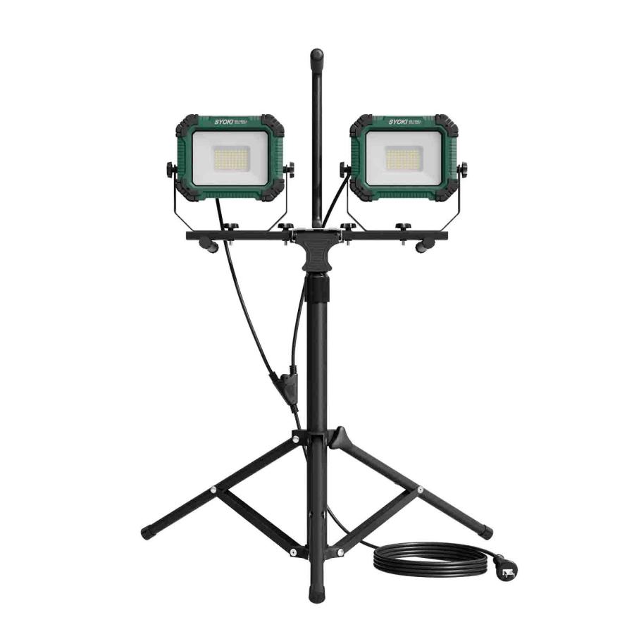 GOODGOODS（グッド・グッズ） 四個セット LED投光器 2灯式 スタンド