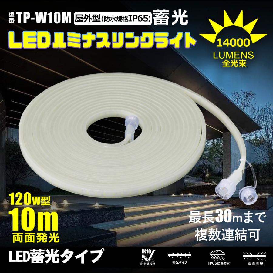 GOODGOODS（グッド・グッズ） セット 120W LED ロープライト 10m 両面