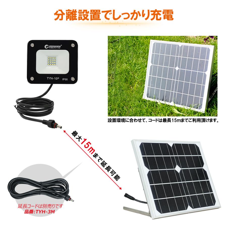 GOODGOODS（グッド・グッズ） ソーラーライト LED投光器 10W ライト
