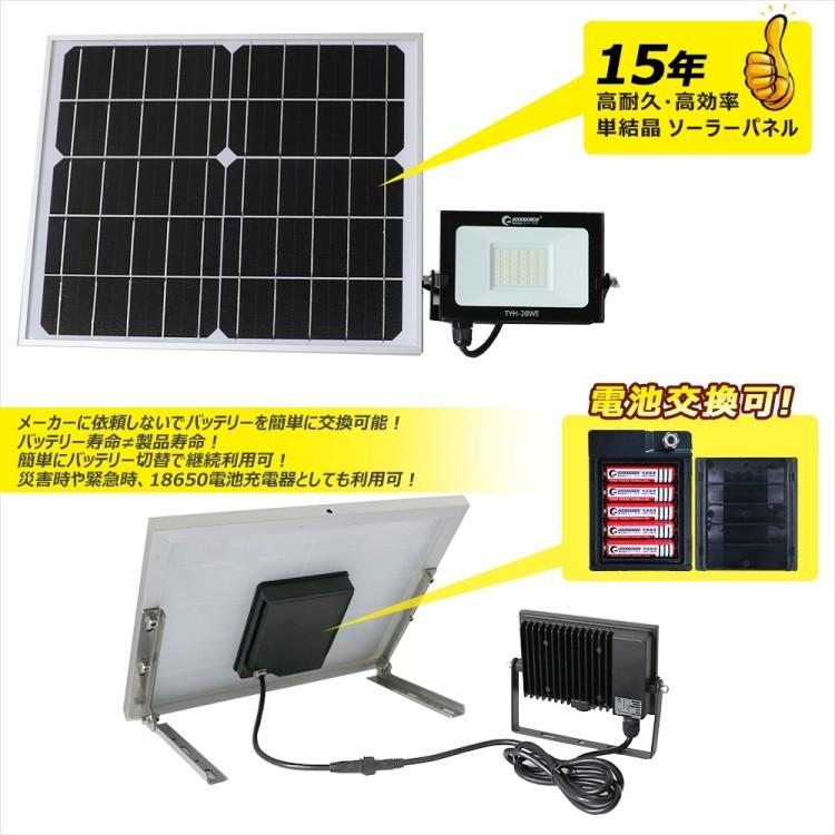 GOODGOODS（グッド・グッズ） ソーラーライト 屋外 明るい 分離型 LED