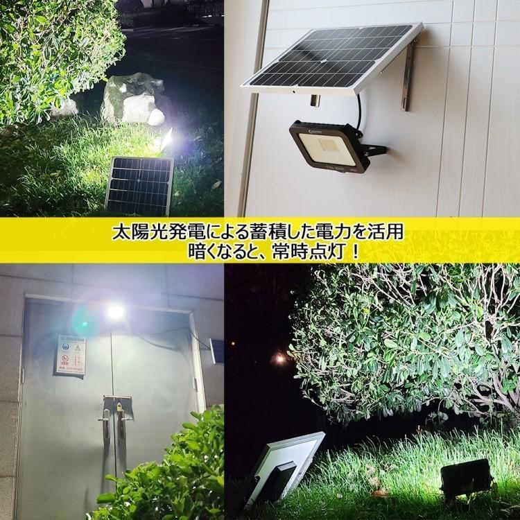 GOODGOODS ソーラーライト LED投光器 太陽光発電 電球色 防水 常夜灯 