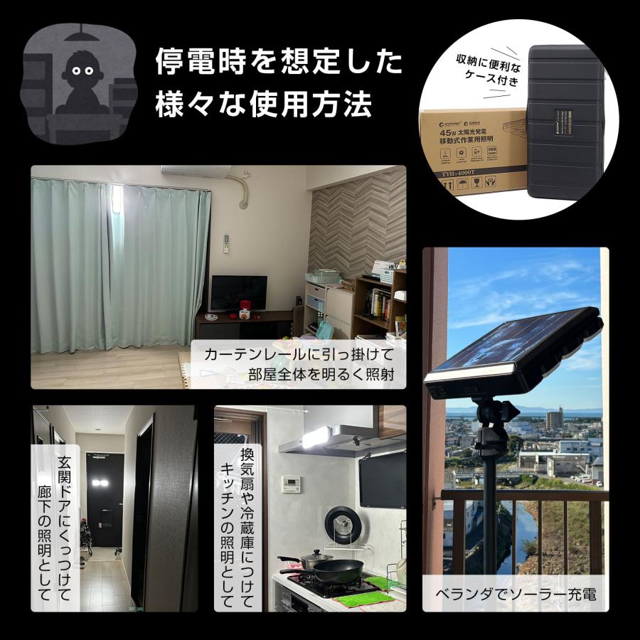 GOODGOODS 充電式 LED投光器 45W 分離型 ソーラーライト GOODGOODS 充電式 LED投光器 45W 分離型 ソーラーライト
