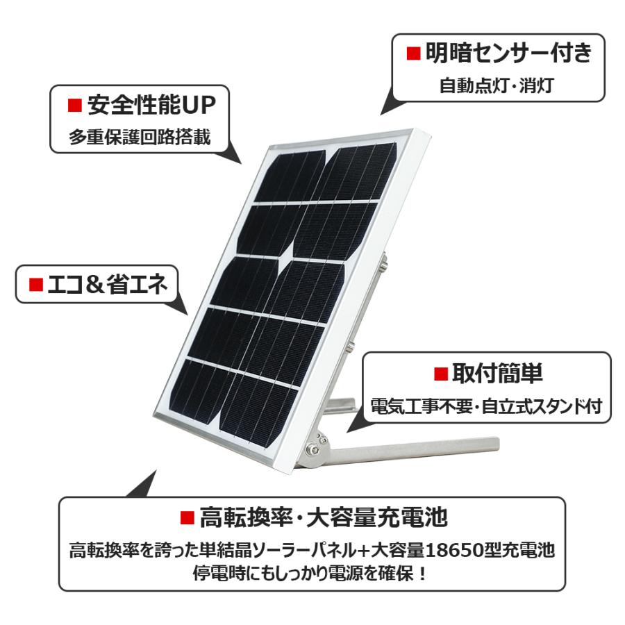 太陽光充電 ソーラー発電システム  ソーラーパネル 分離式 屋外 明るい 明暗センサー付き ソーラー発電 TYH-5JB｜goodgoods-2｜02