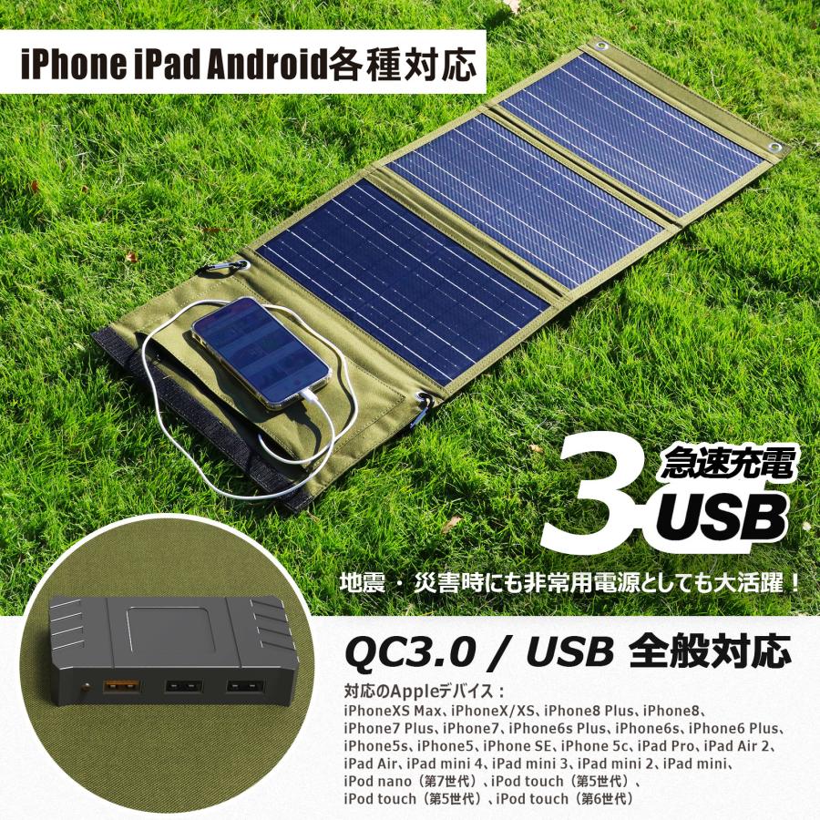 GOODGOODS（グッド・グッズ） ソーラーパネル 30W 充電器 防災 電気代