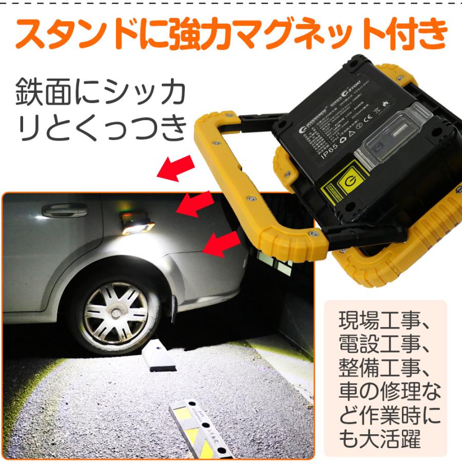 GOODGOODS（グッド・グッズ） GOODGOODS LED投光器 充電式 ライト 20w